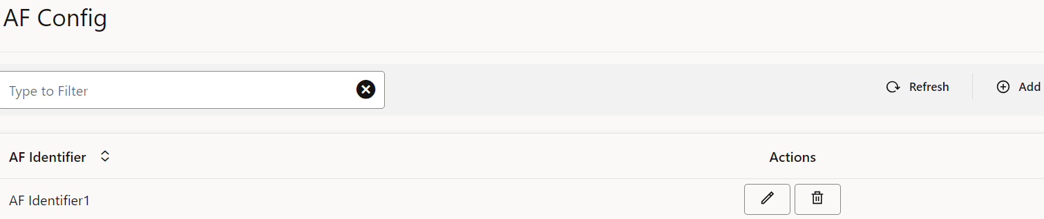 AF Config Id Added