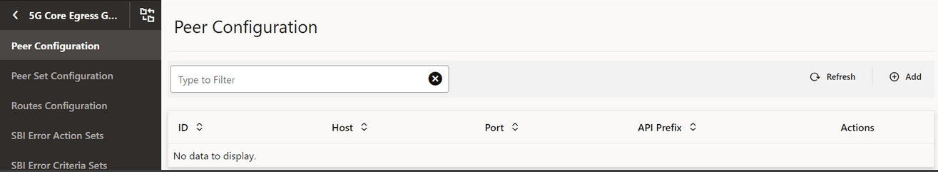 Peer Configuration