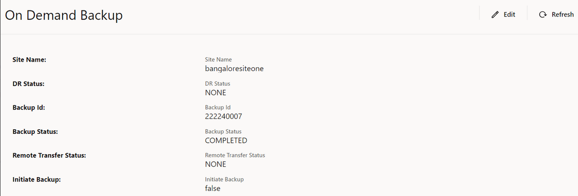 On Demand Backup On Demand Backup
