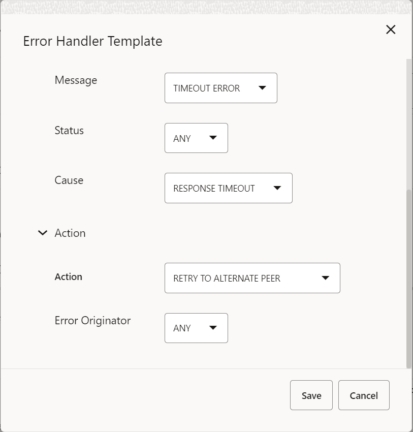 Edit Timeout Error Configuration Continuation: