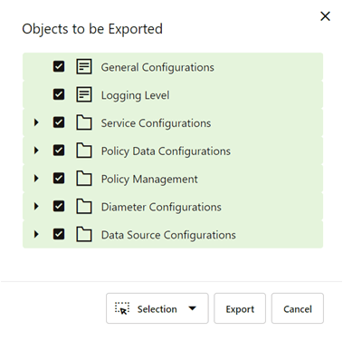 ObjectstobeExportedDialog