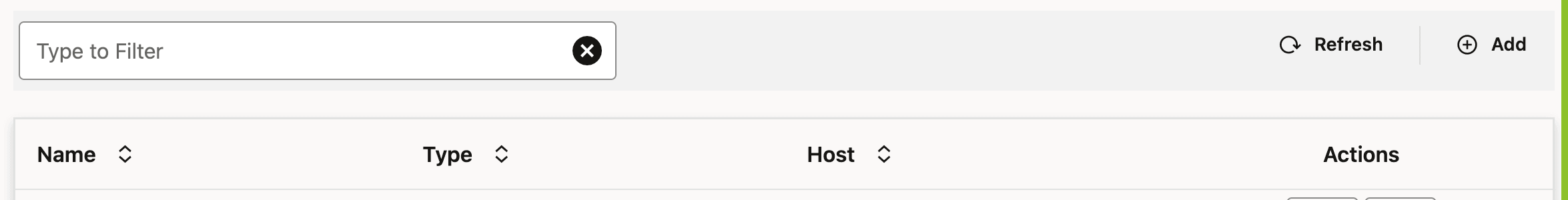 Sample Attribute Configurations Screen