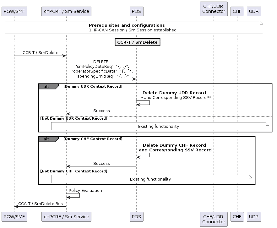 Dummy Context Delete - CHF/UDR