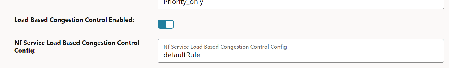 Load based congestion control enabled
