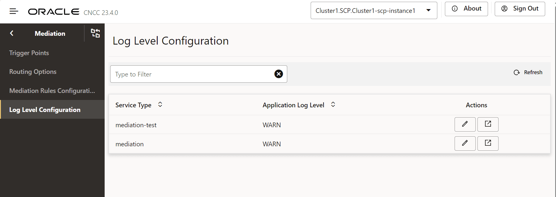 Log Level Configuration