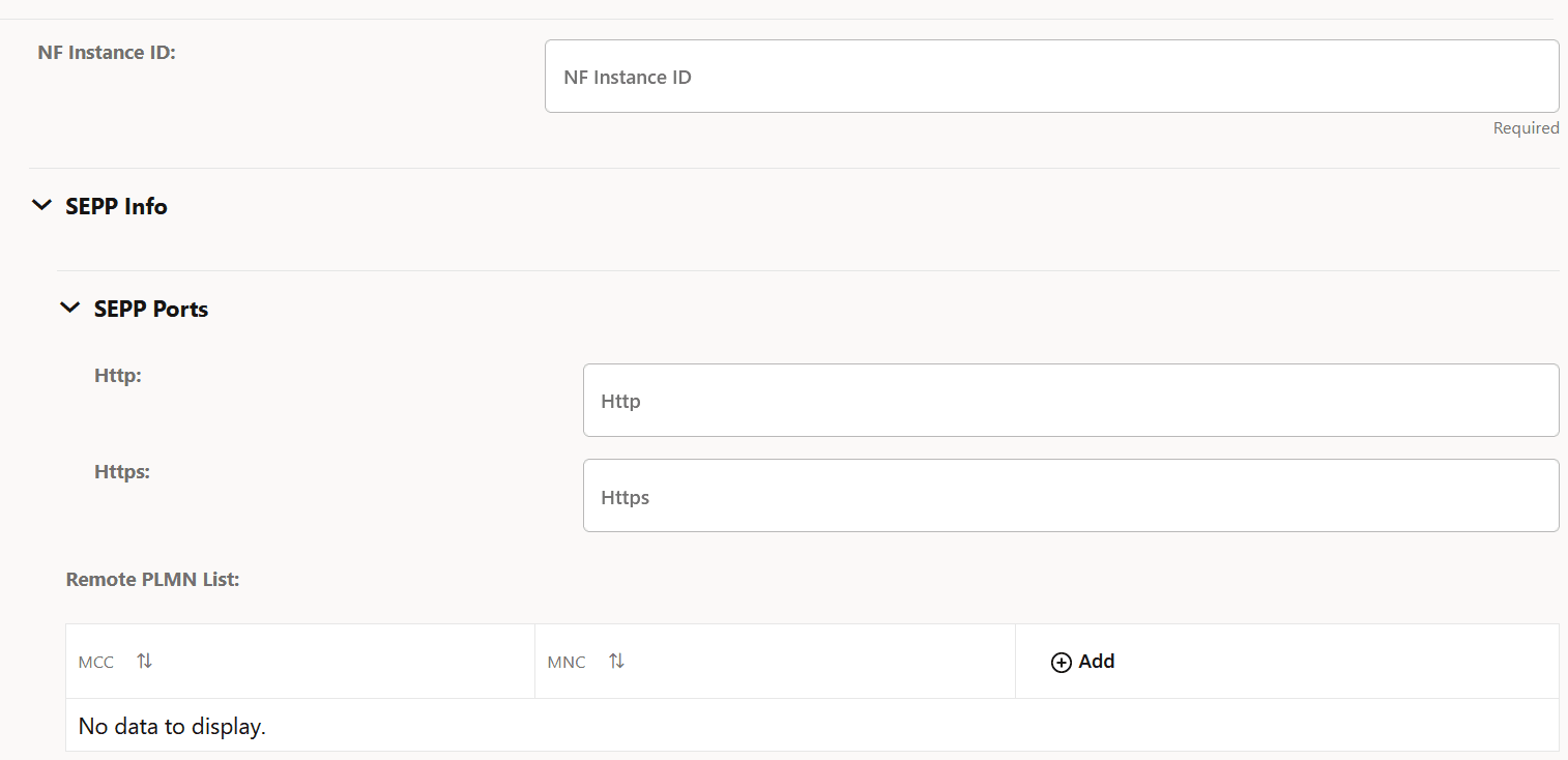 Adding a New NF Instance ID