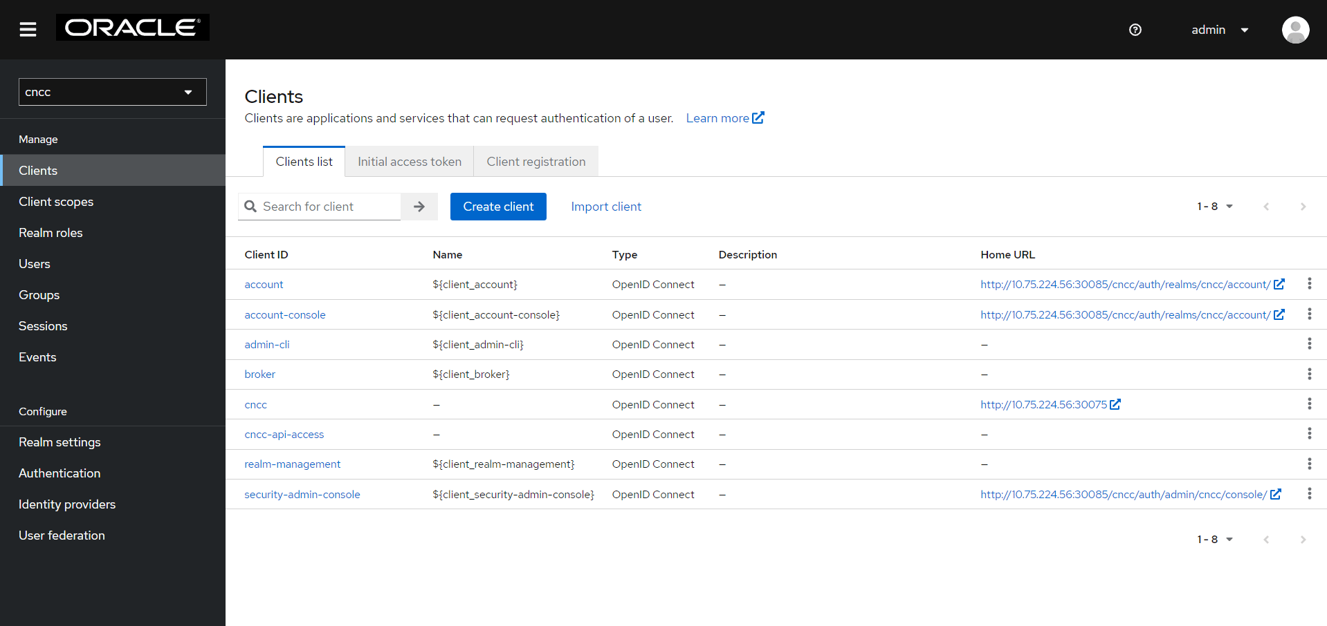 Clients Tab