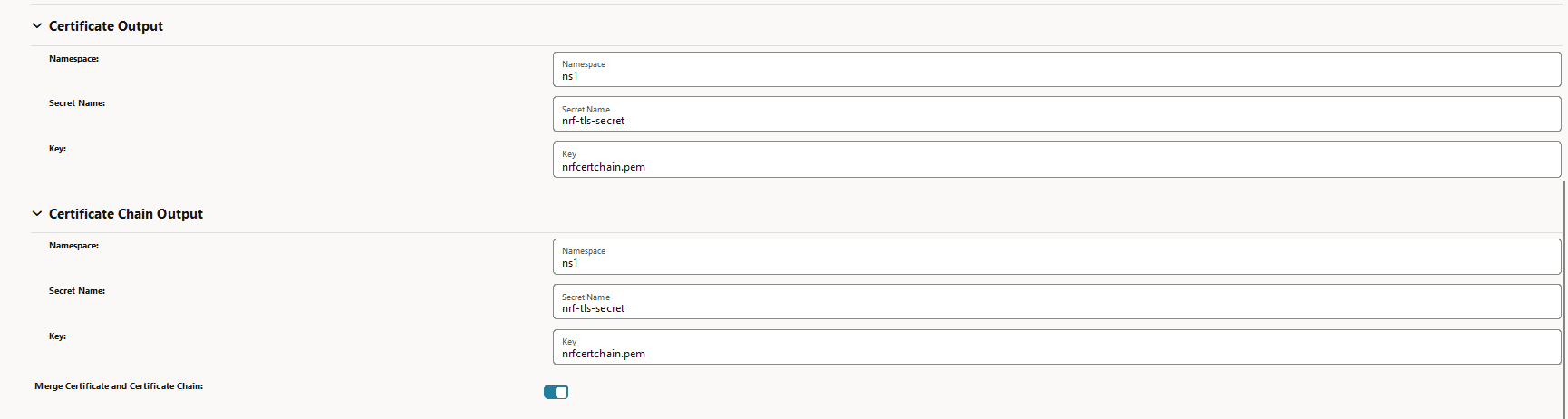 Sample Certificate Output and Certificare Chain Output