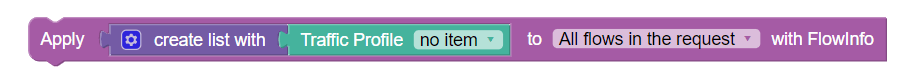 Apply traffic profile to flows with FlowInfo policy action