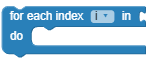 for each index block