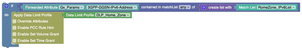 Example for IPV6 Data Type in Match List