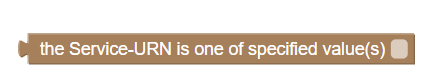 service-URN is one of specified values policy condition
