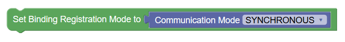 Block image for set binding registration mode