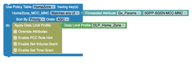 Example: Use Policy Table with Matches Any Of option