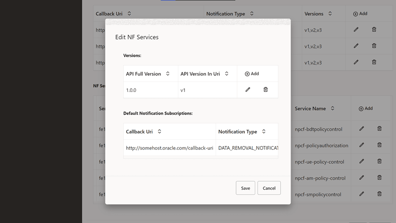 Edit NF Services