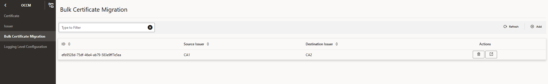 Bulk Certificate Migration