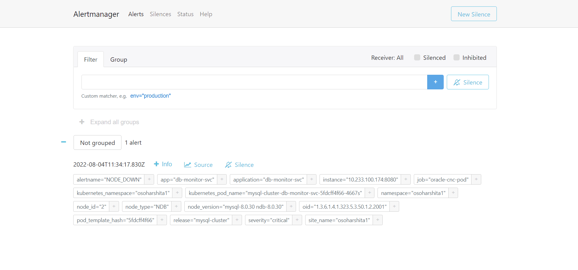 Alertmanager - Alerts