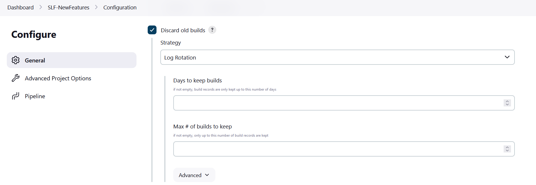 Discard Old Builds Discard Old Builds