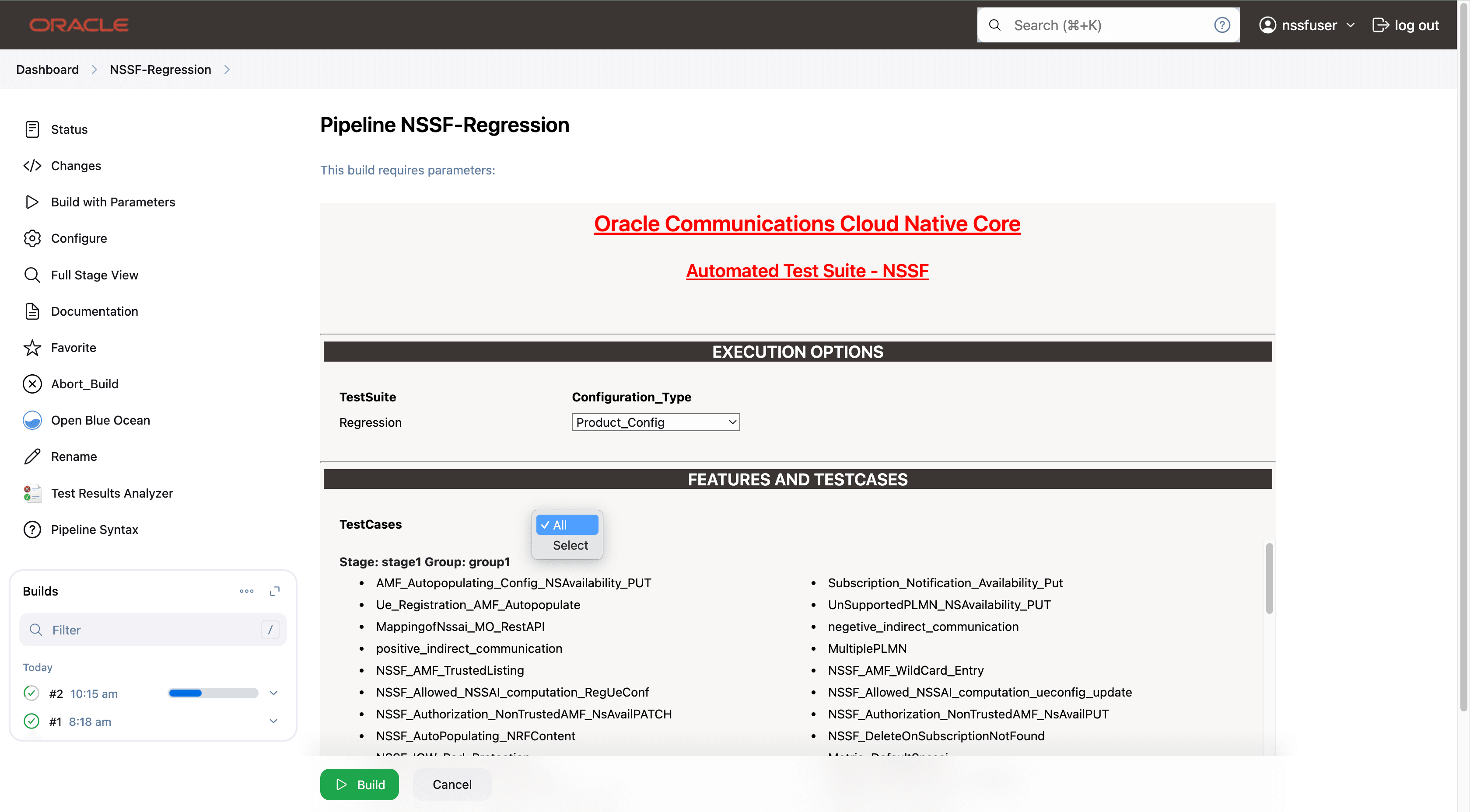 NSSF-Regression - Build with Parameters-2 NSSF-Regression - Build with Parameters-2