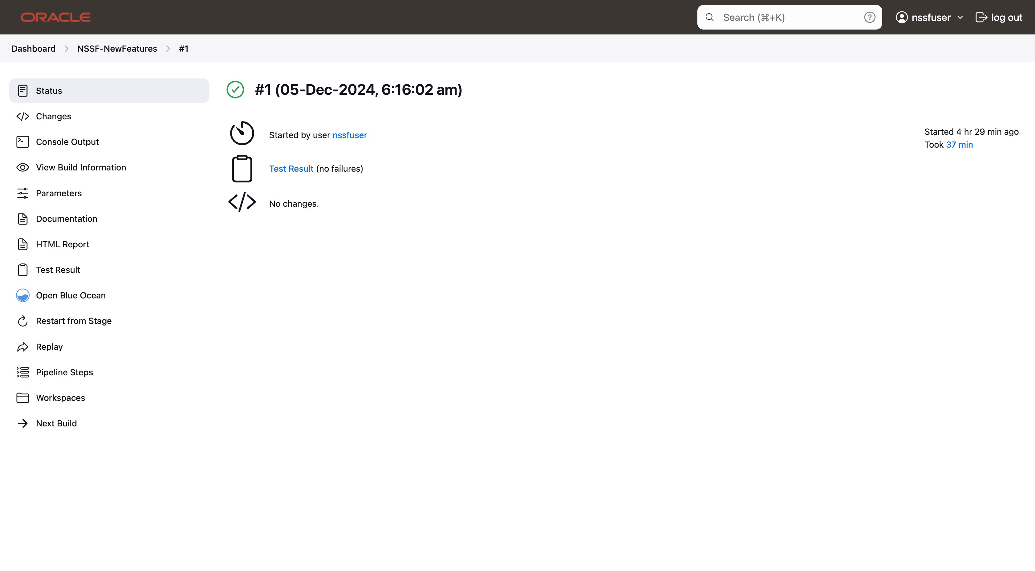 NSSF new features pipeline status NSSF new features pipeline status