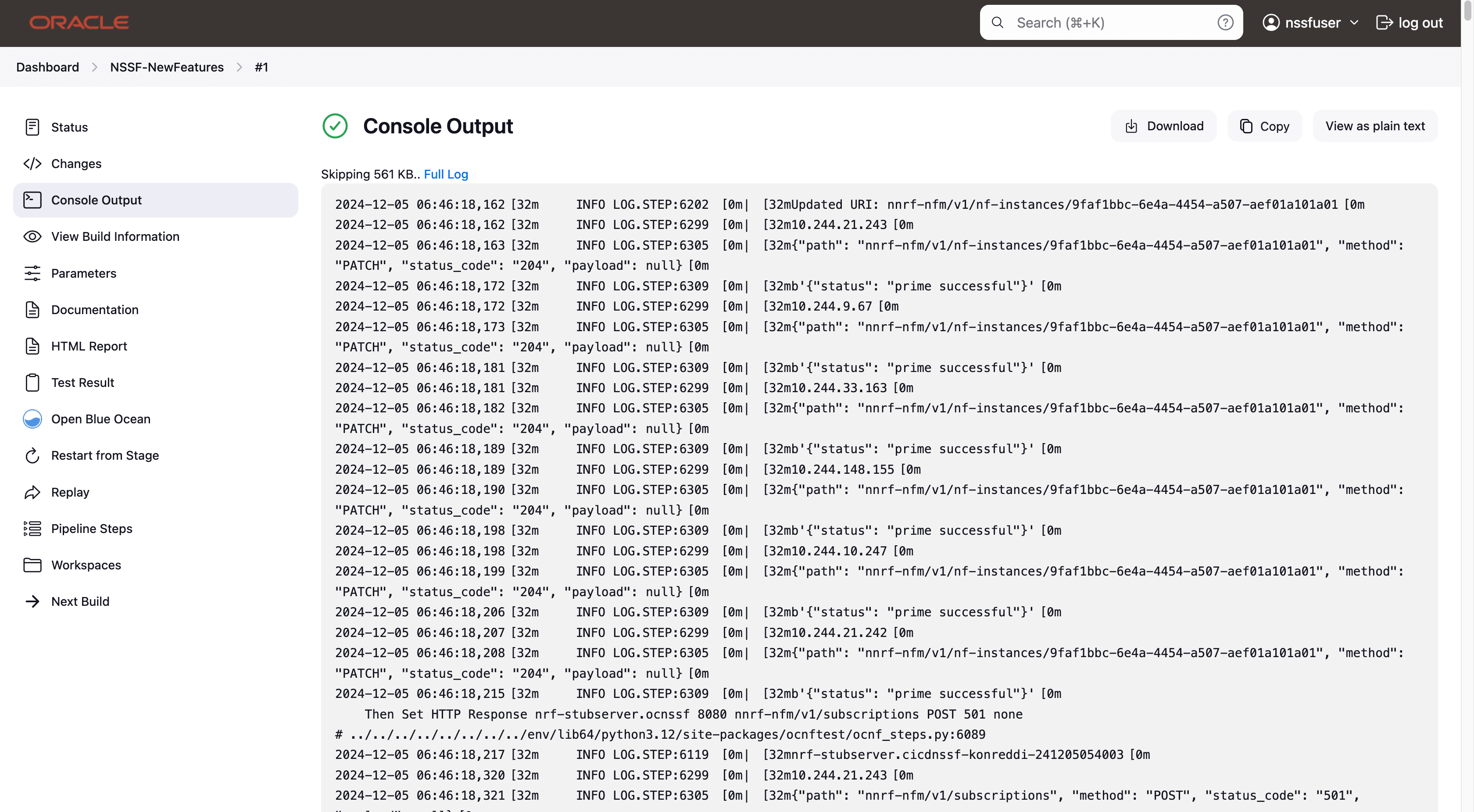 NSSF new features log download NSSF new features log download