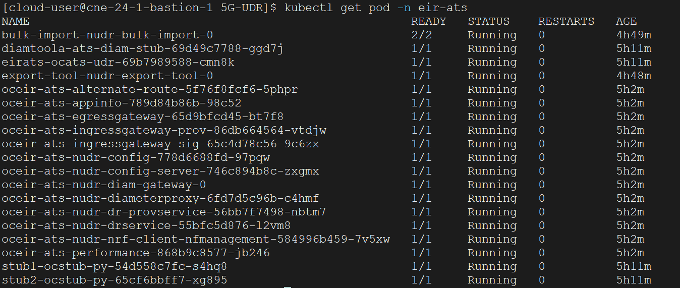 Sample EIR Namespace
