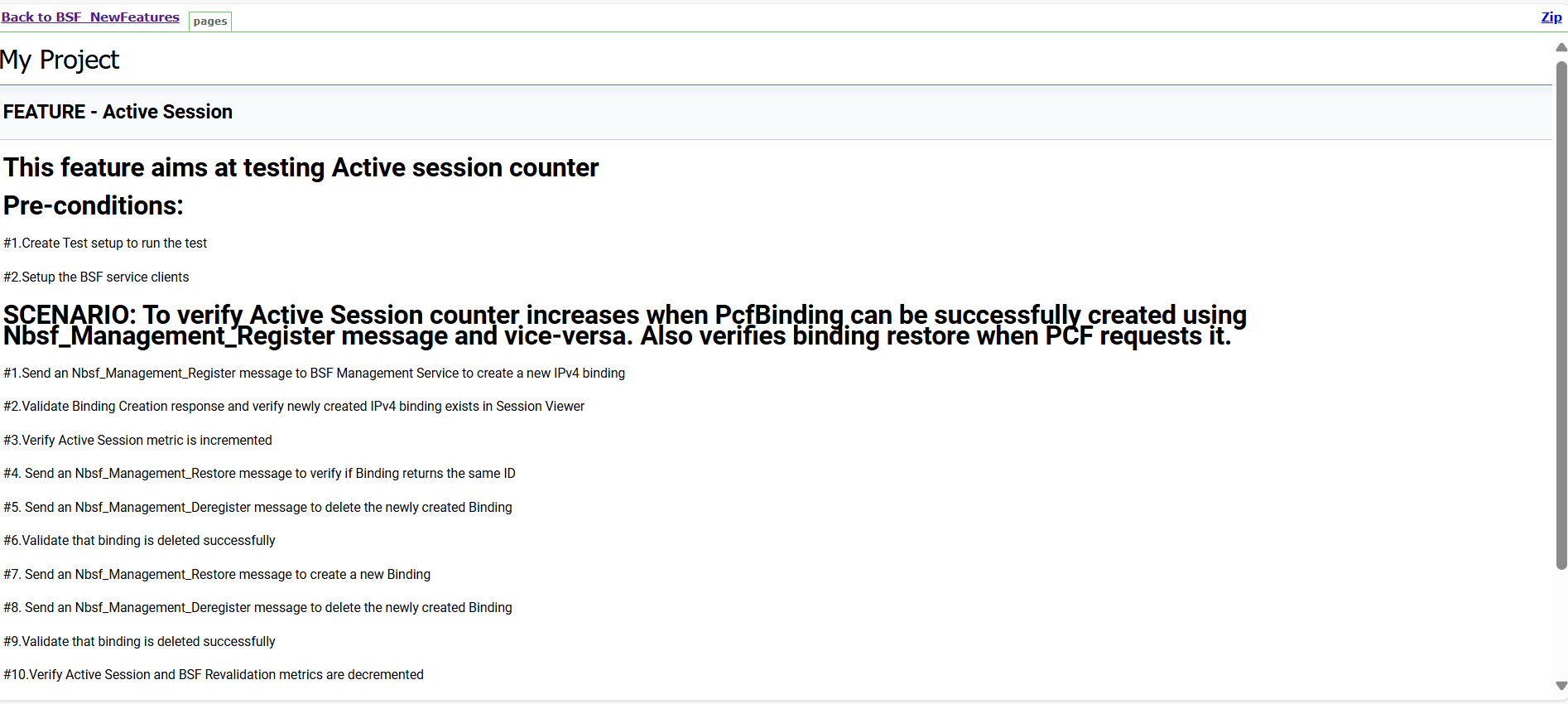 Test Cases and Scenarios of Feature - BSF_Error_Response_Enhancements
