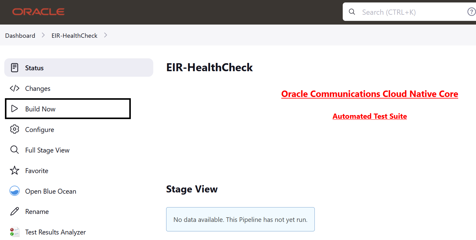 EIR-HealthCheck Build Now