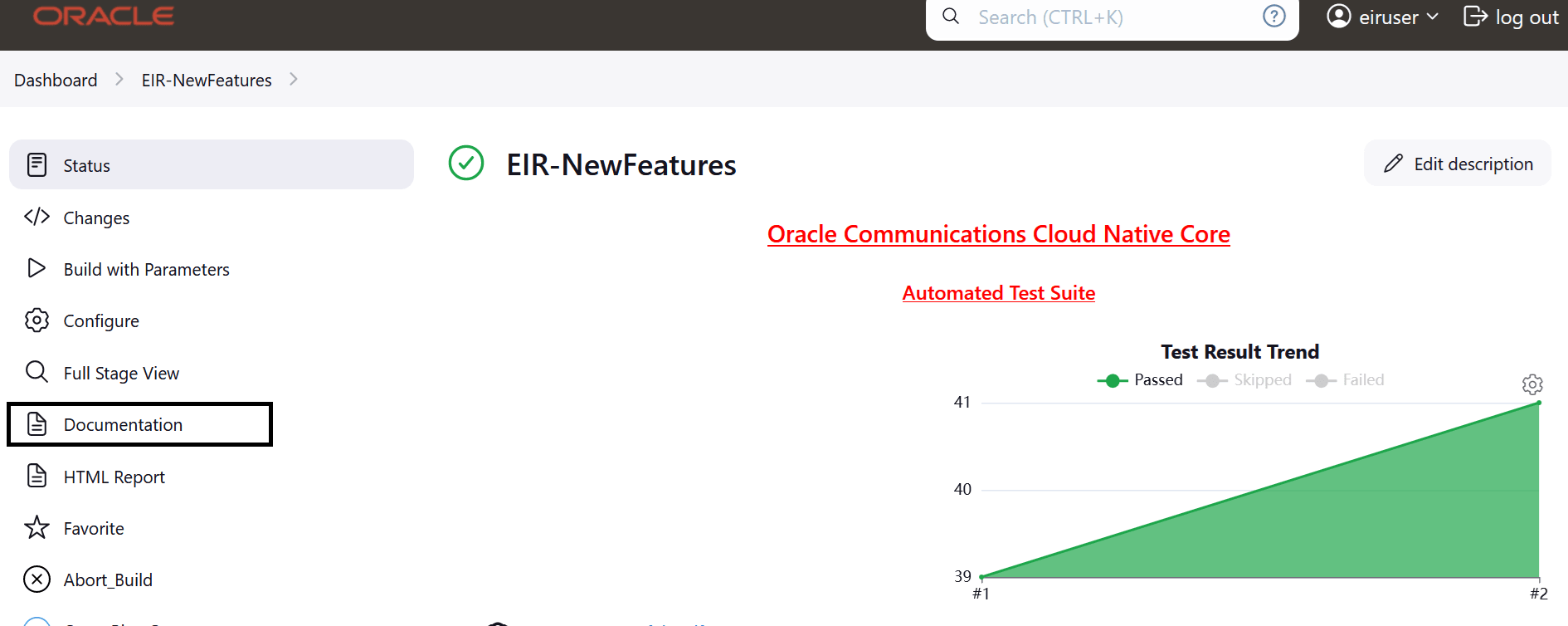EIR-New Features Documentation