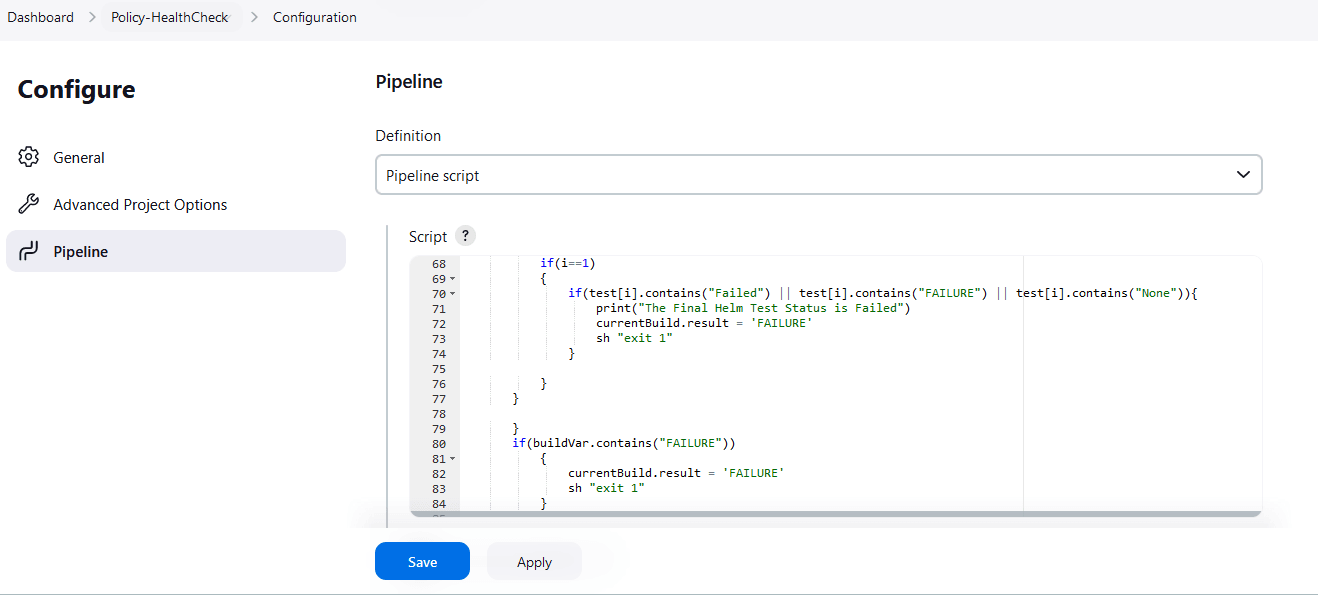 Helm Test Script