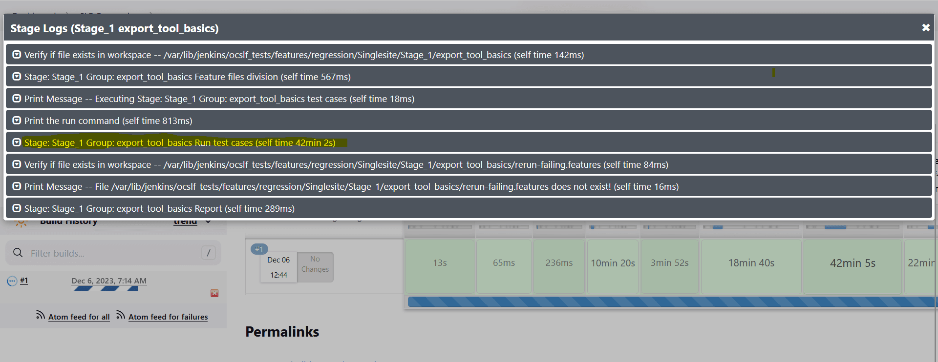 Stage Logs