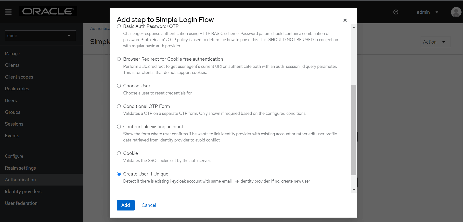 Add Step to Simple Login Flow