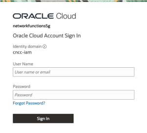 Login page