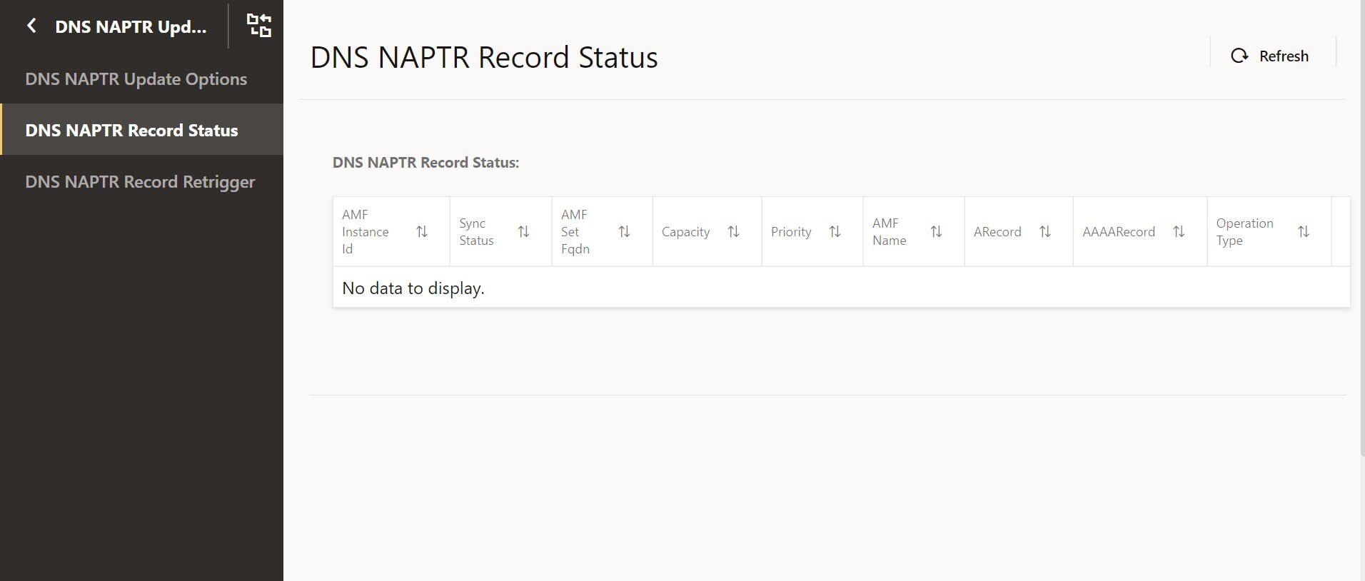 DNS NAPTR Record Status