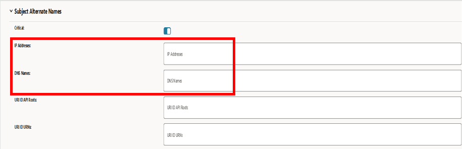 Missing Subject Alternate Names