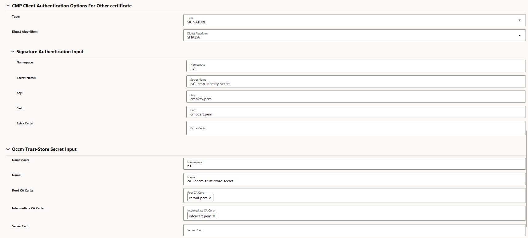 CMP Client Authentication Options for Other Certificate