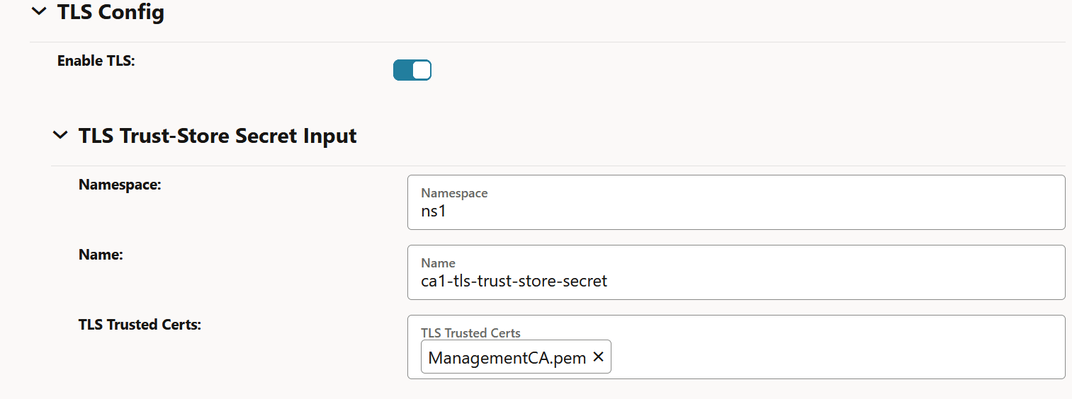 Enable TLS Enable TLS