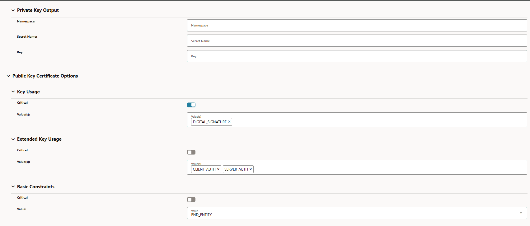 Private Key Private Key
