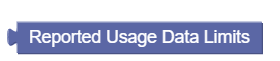 Reported Usage Data Limits Reported Usage Data Limits