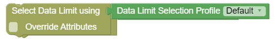 Select Data Limit - Using Data Limit Selection Profile Select Data Limit - Using Data Limit Selection Profile