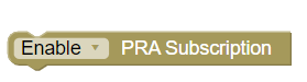 Enable or disable PRA subscription Enable or disable PRA subscription