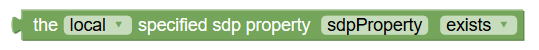 Local SDP property exists Local SDP property exists