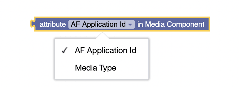 AF Application Identifier blockly condition AF Application Identifier blockly condition