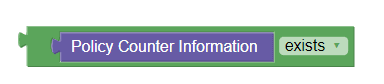 Policy counter information exists block image Policy counter information exists block image