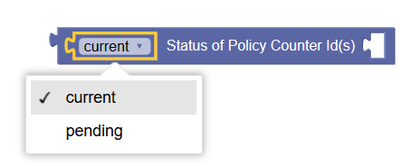 Status of Policy counters block image Status of Policy counters block image