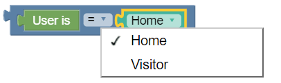 User is Home policy condition User is Home policy condition
