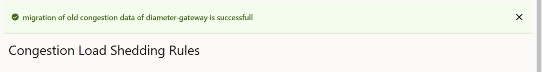 migration of old congestion data of diameter-gateway is successfull