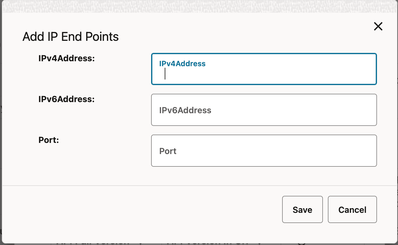 Adding IP End Points