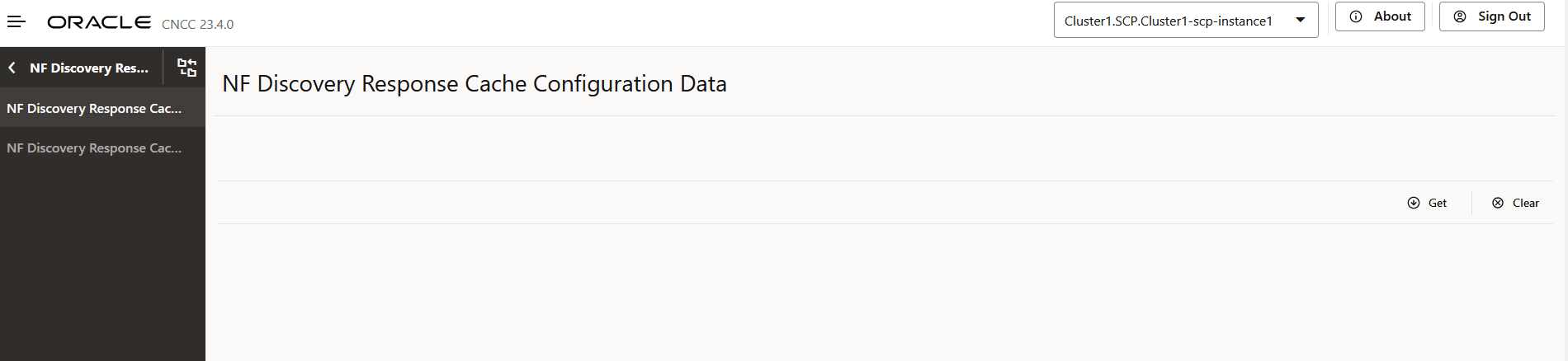 NF Discovery Response Cache Configuration Data