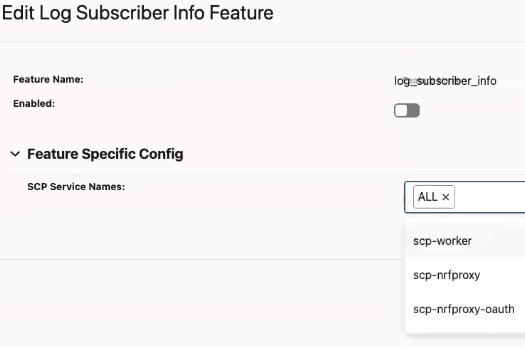 Log Subscriber Info Feature